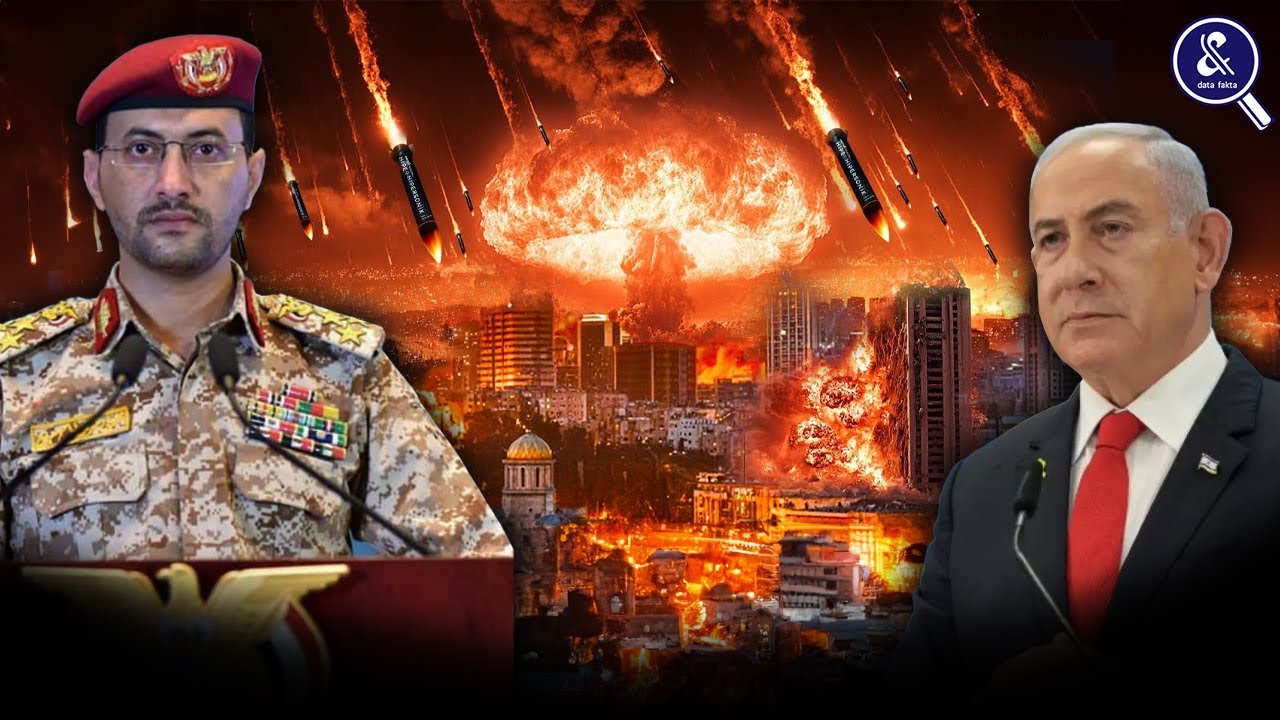 Youtube Thumnail image of : MEMANAS! ISRAEL GEMPUR YAMAN, RUDAL HOUTHI HANTAM TEL AVIV -- Fakta Israel VS Houthi Saling Serang
